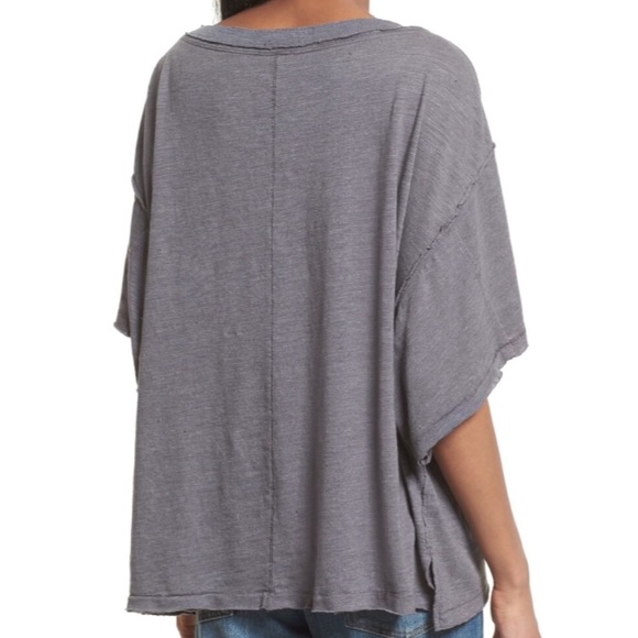 SOLD- Free People My Boyfriend Tee New Coal NWT - Picture 4 of 4